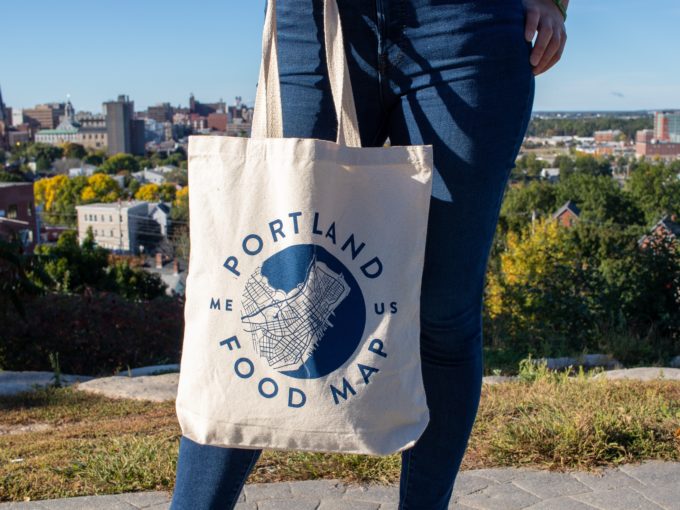 Portland Food Map tote bag